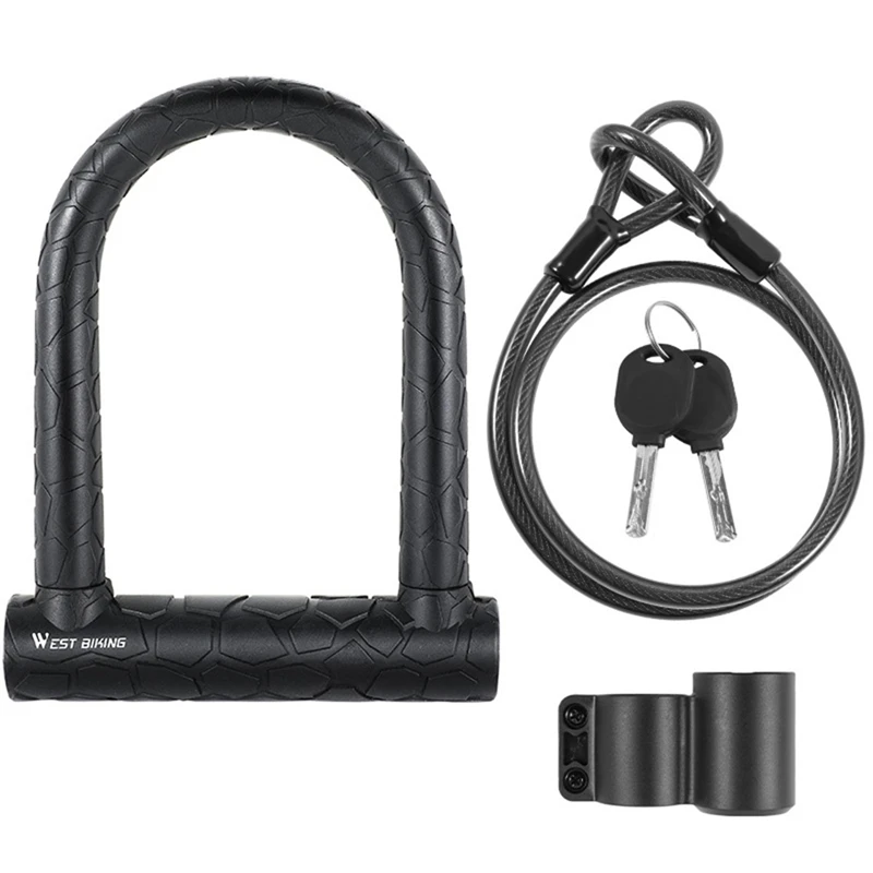 WEST BIKING Bike U Lock Bicycle Anti-Theft Lock Heavy Duty Waterproof Bicycle Lock with Security Cable for Bicycle Motorcycle
WEST BIKING Bike U Lock Bicycle Anti-Theft Lock Heavy Duty Waterproof Bicycle Lock with Security Cable for Bicycle Motorcycle