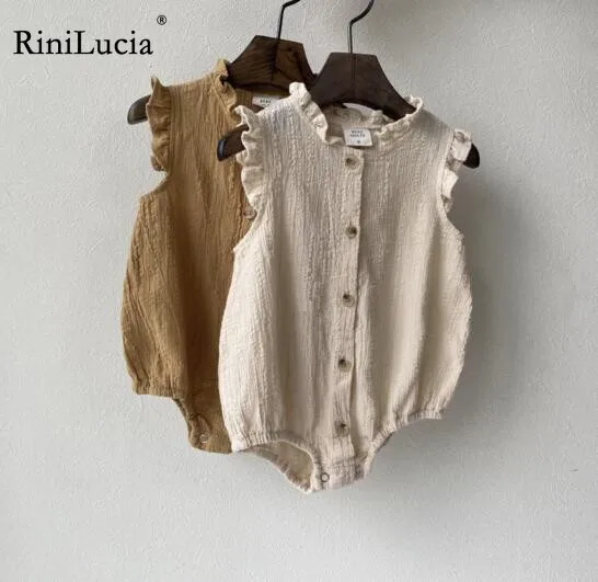 RiniLucia Toddler Baby Girls Jumpsuit Ruffles Summer Casual Romper Infant Sleeveless Button Playsuit Outwear Children Clothes
RiniLucia Toddler Baby Girls Jumpsuit Ruffles Summer Casual Romper Infant Sleeveless Button Playsuit Outwear Children Clothes