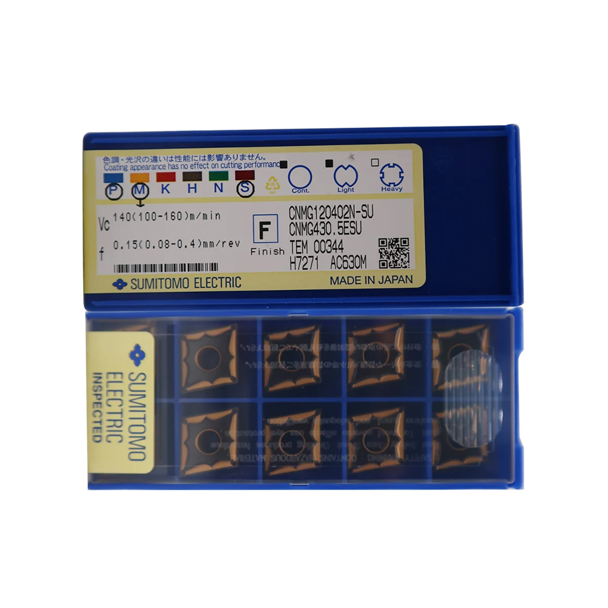 SUMITOMO 100% Original CNMG CNMG190612N CNMG120412N CNMG120408N CNMG120404N CNMG160616N Medium Roughing Carbide Turning Inserts
SUMITOMO 100% Original CNMG CNMG190612N CNMG120412N CNMG120408N CNMG120404N CNMG160616N Medium Roughing Carbide Turning Inserts