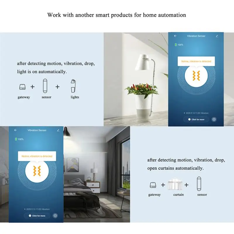 Smart Detection Alarm Automatic Scene Applications Smart Smart Vibration Sensor Smart Shock Sensor Vibration Sensor
Smart Detection Alarm Automatic Scene Applications Smart Smart Vibration Sensor Smart Shock Sensor Vibration Sensor
