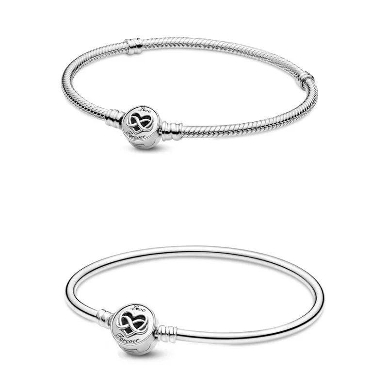 Authentic 925 Sterling Silver Moments Heart Infinity Clasp Snake Chain Bracelet Bangle Fit Bead Charm Diy Fashion Jewelry
Authentic 925 Sterling Silver Moments Heart Infinity Clasp Snake Chain Bracelet Bangle Fit Bead Charm Diy Fashion Jewelry