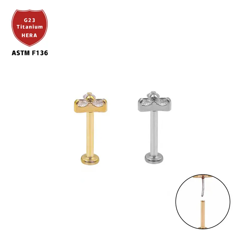 G23 ASTM F136 Titanium Threadedless Piercing Push Pin in Gold Nose Crystal Earrings Body Jewelry Wholesale lot
G23 ASTM F136 Titanium Threadedless Piercing Push Pin in Gold Nose Crystal Earrings Body Jewelry Wholesale lot
