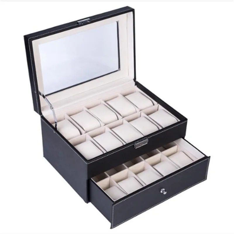 Leather watch storage box with 3/6/10/12 slots, new men's watch storage box, watch display box, black jewelry gift box best gift
Leather watch storage box with 3/6/10/12 slots, new men's watch storage box, watch display box, black jewelry gift box best gift