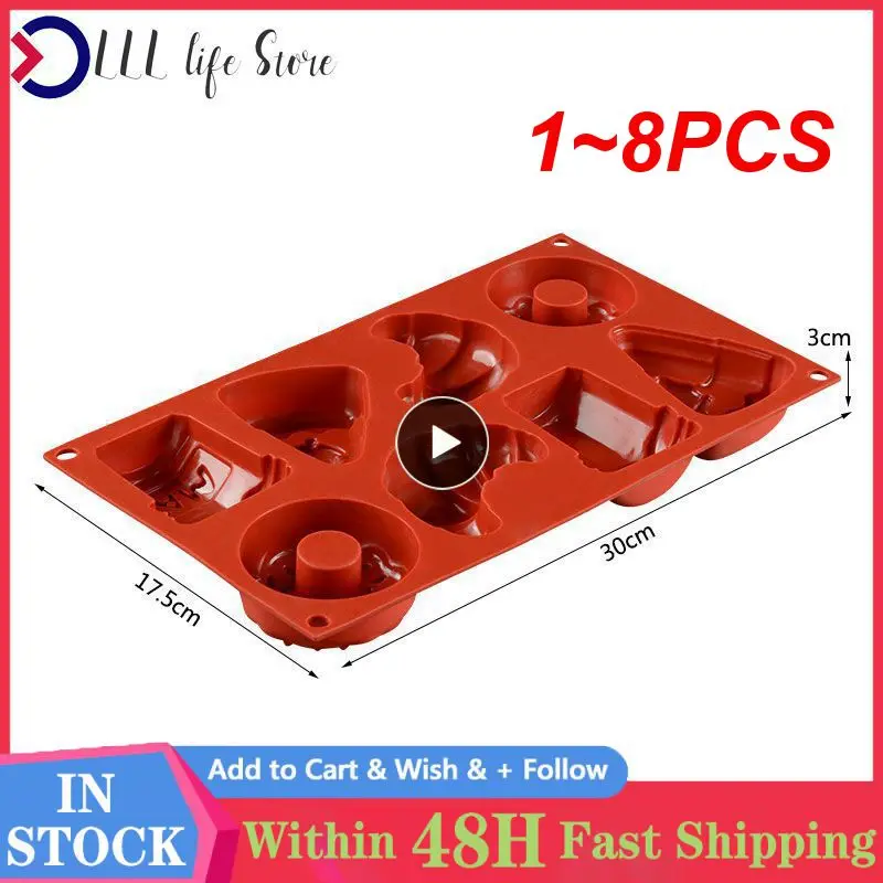 1~8PCS Cavity Hollow Donuts Silicone Cake Mold for Chocolate Mousse Dessert Pastry Ice Cream Baking Mould Bakeware Decorating
1~8PCS Cavity Hollow Donuts Silicone Cake Mold for Chocolate Mousse Dessert Pastry Ice Cream Baking Mould Bakeware Decorating