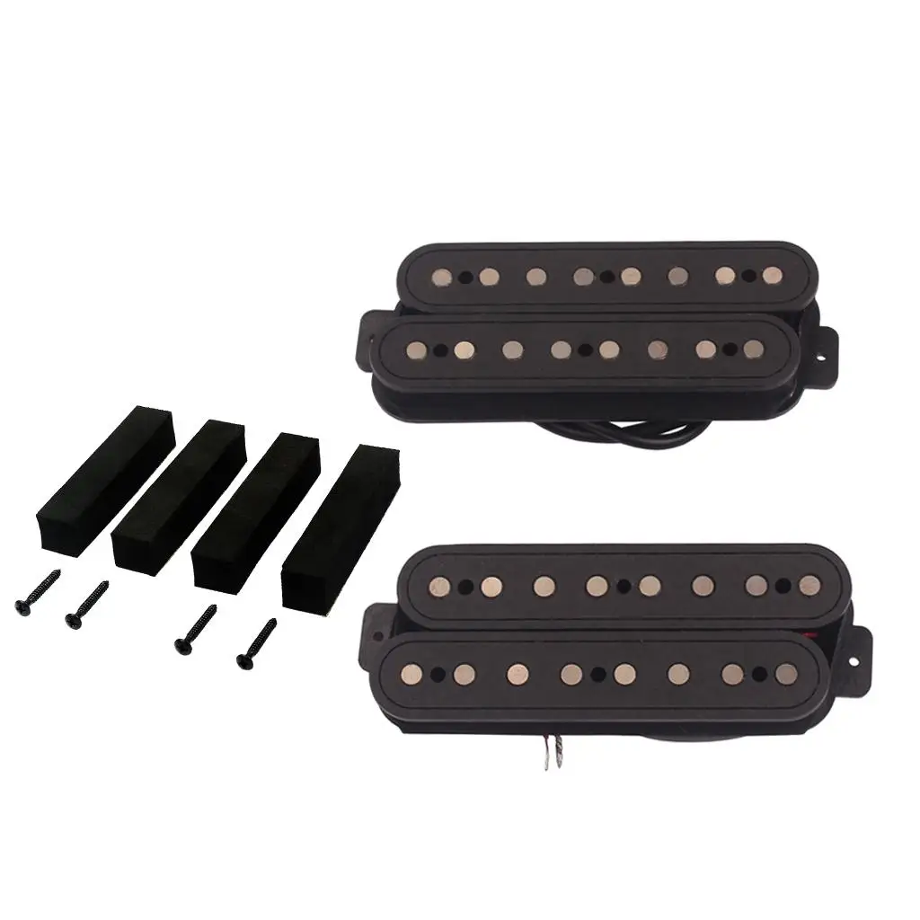 Pack of 2 8 String Electric Guitar Neck+Bridge Humbucker Dual Coils Pickup Alnico V for
Pack of 2 8 String Electric Guitar Neck+Bridge Humbucker Dual Coils Pickup Alnico V for