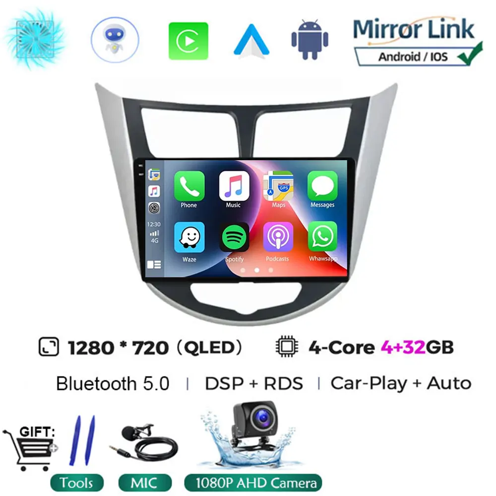 Автомагнитола 2DIN для Hyundai Solaris Accent i25 2010 - 2016 Android 11, мультимедийный видеоплеер, навигация GPS Carplay
Автомагнитола 2DIN для Hyundai Solaris Accent i25 2010 - 2016 Android 11, мультимедийный видеоплеер, навигация GPS Carplay