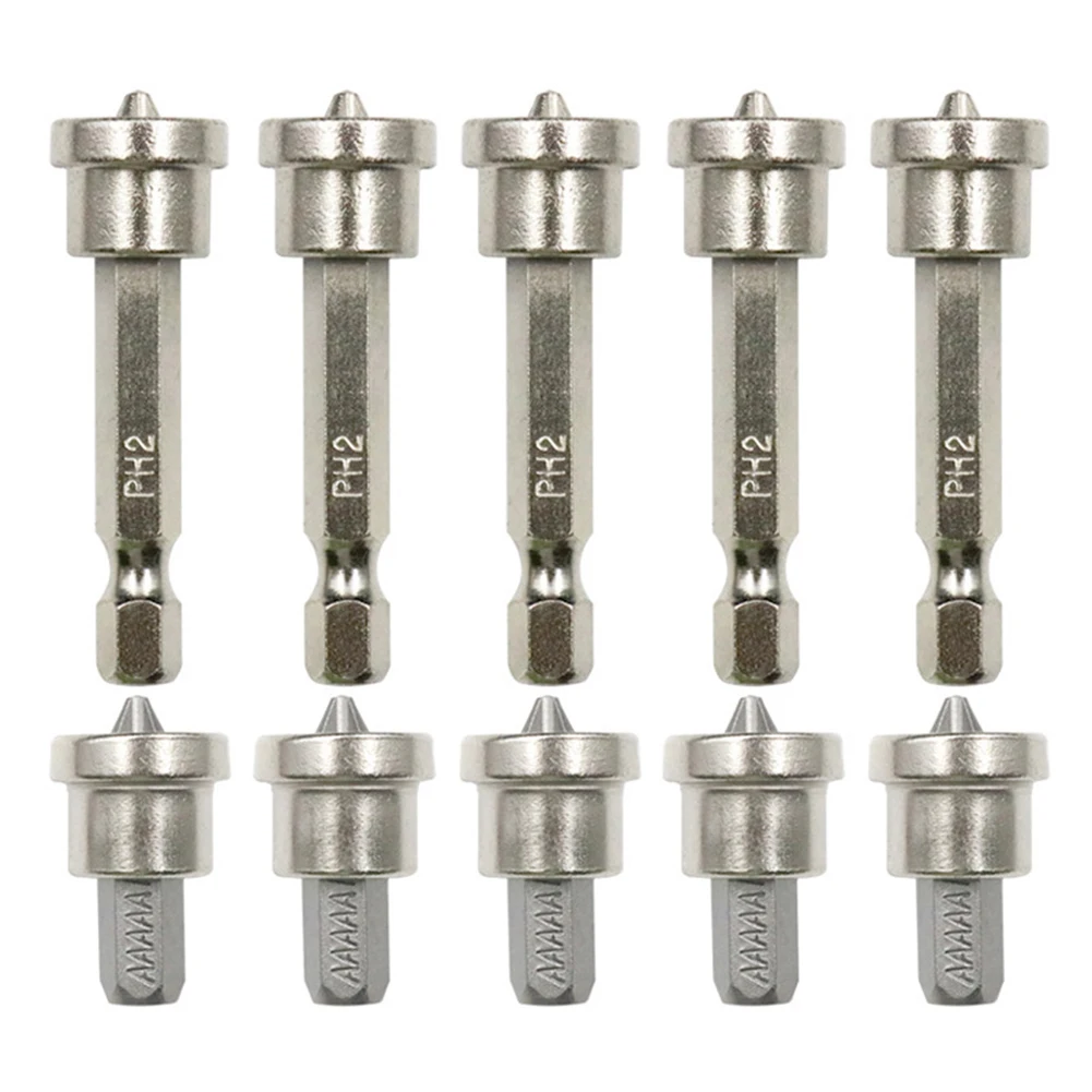 10pcs 25mm 50mm Screw Positioning Bit 1/4" Hex Shank PH2 Alloy Steel Magnetic Anti-Slip Bits Holder Plasterboard Drywall Screws
10pcs 25mm 50mm Screw Positioning Bit 1/4" Hex Shank PH2 Alloy Steel Magnetic Anti-Slip Bits Holder Plasterboard Drywall Screws