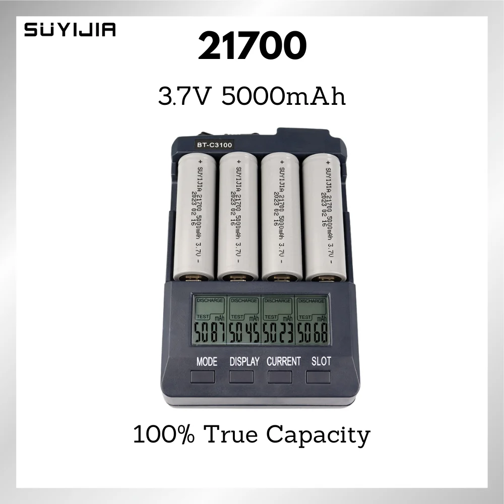 3.7V 5000mAh 21700 Lithium-ion Rechargeable Battery 35A High Current Internal Resistance10-15mohm Suitable for Camera Flashlight
3.7V 5000mAh 21700 Lithium-ion Rechargeable Battery 35A High Current Internal Resistance10-15mohm Suitable for Camera Flashlight
