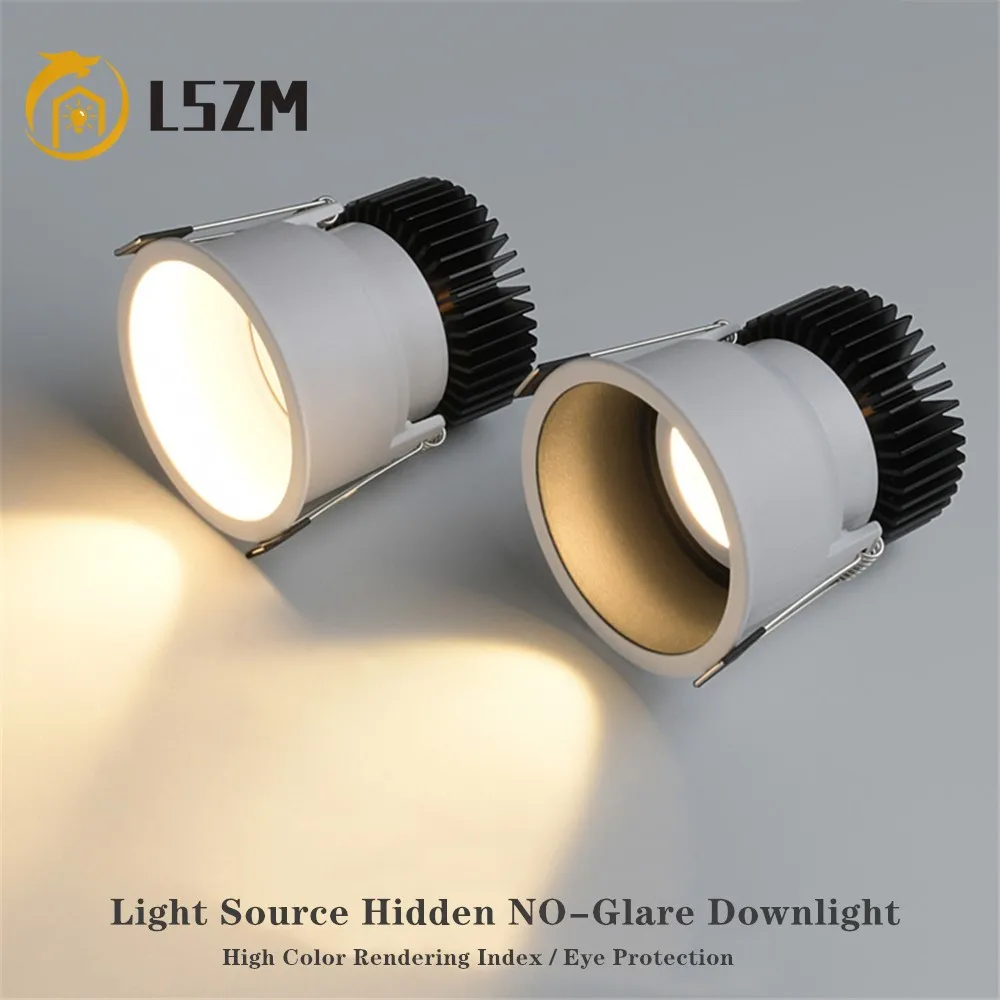 Adjustable Angle LED Ceiling Lighting Recessed COB LED Downlight Anti-glare Light LED Spot Light Round AC90-260V Indoor Lighting 
Adjustable Angle LED Ceiling Lighting Recessed COB LED Downlight Anti-glare Light LED Spot Light Round AC90-260V Indoor Lighting