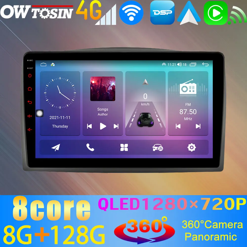 Owtosin 8G + 128G Android 10 для Mercedes Benz Vito Viano W639 2010-2015 CarPlay GPS Радио 360 панорамный 4G LTE головное