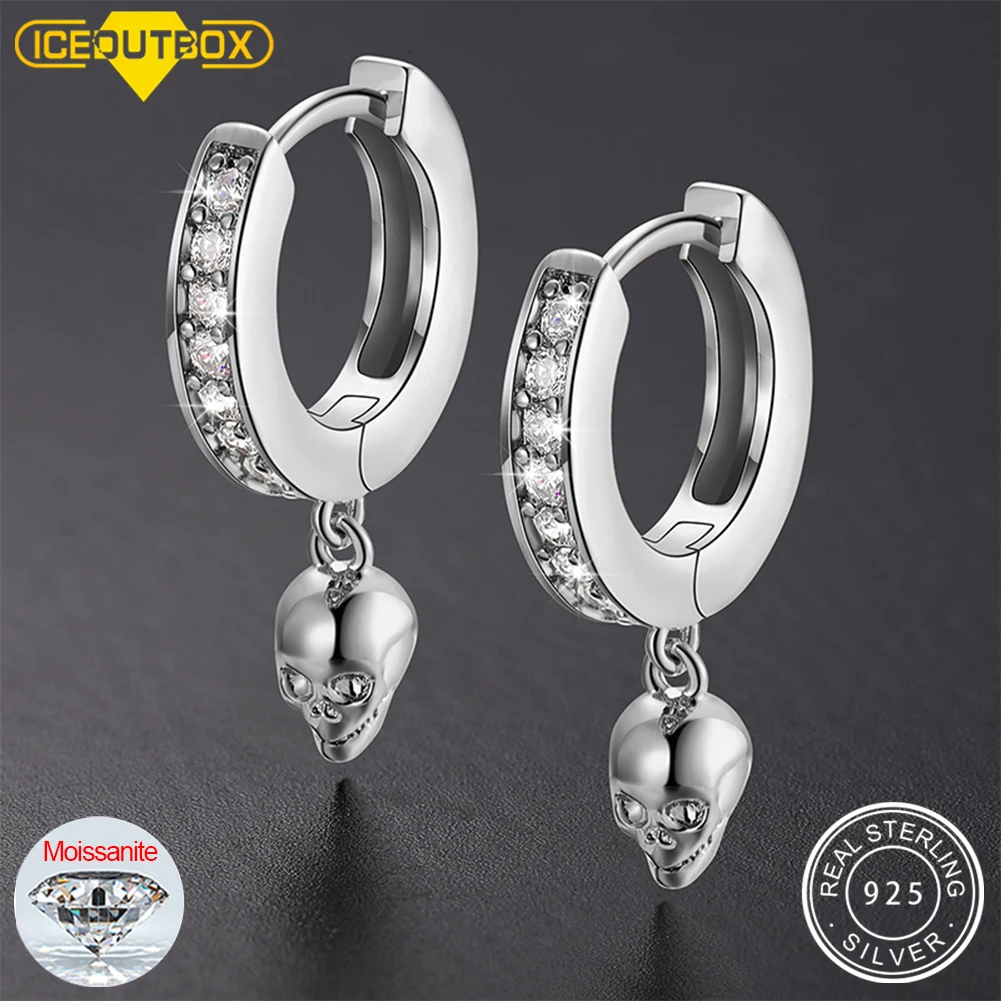 New Moissanite Skull Dangle Earrings For Men Women Hanging Men Women Hip Hop Earrings 925 Sterling Silver Ear Jewelry Wholesale
New Moissanite Skull Dangle Earrings For Men Women Hanging Men Women Hip Hop Earrings 925 Sterling Silver Ear Jewelry Wholesale