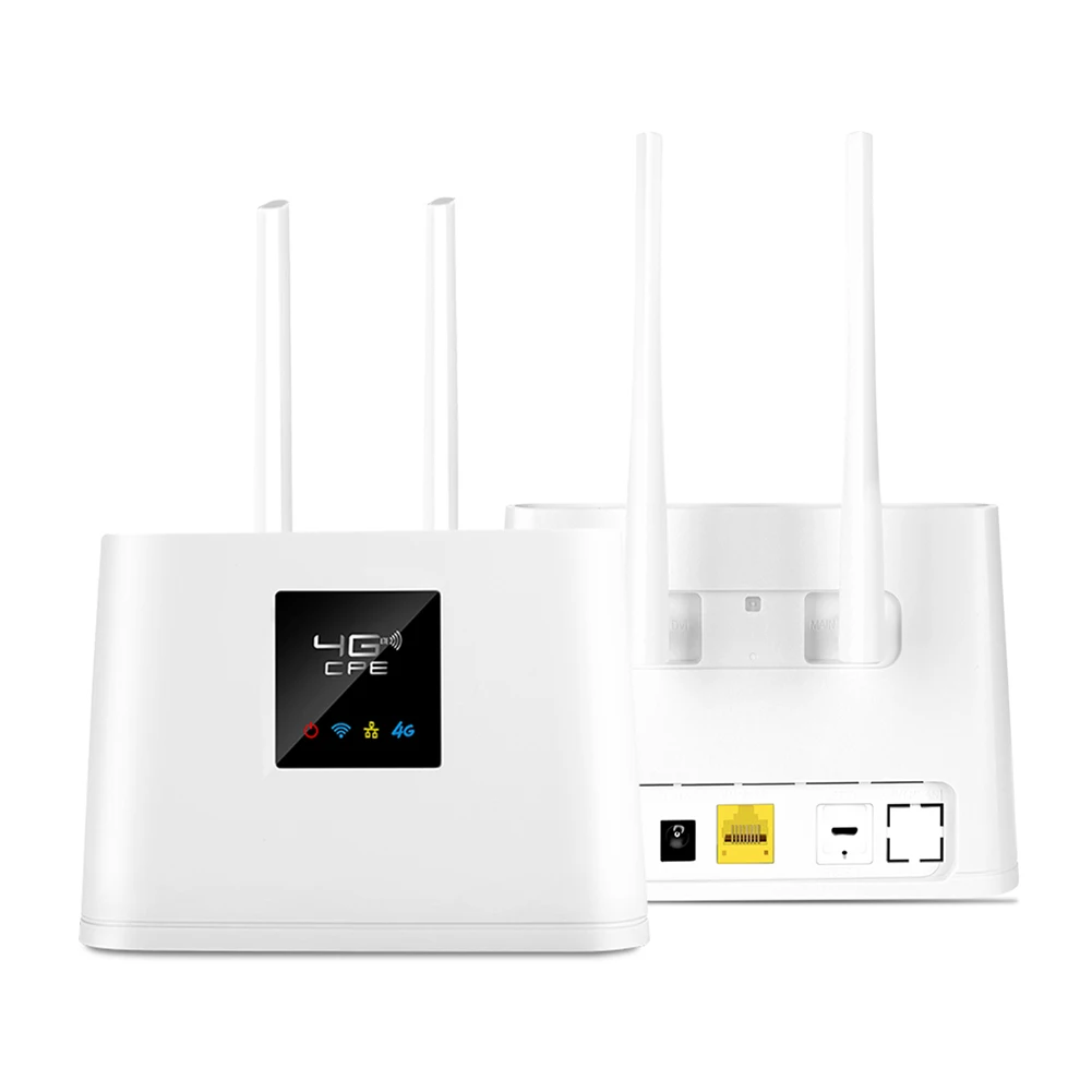 

Mobile 4G Router Wifi 150Mbps Wireless CPE Router with Sim Card Slot Wi-Fi Extender Routers LED Dispaly for Home Office Business