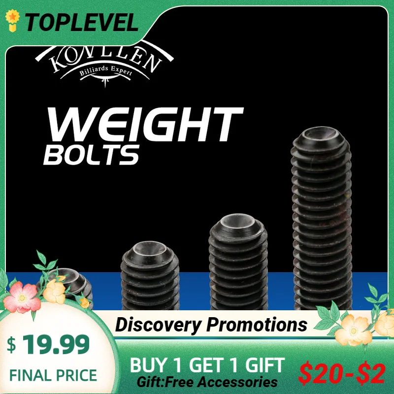 Вес болта KONLLEN Регулировка 0,2/0,4/0,5/0,7 унции 12/19/25/30 мм 4 шт. набор весовых болтов регулируемые бильярдные аксессуары
Вес болта KONLLEN Регулировка 0,2/0,4/0,5/0,7 унции 12/19/25/30 мм 4 шт. набор весовых болтов регулируемые бильярдные аксессуары