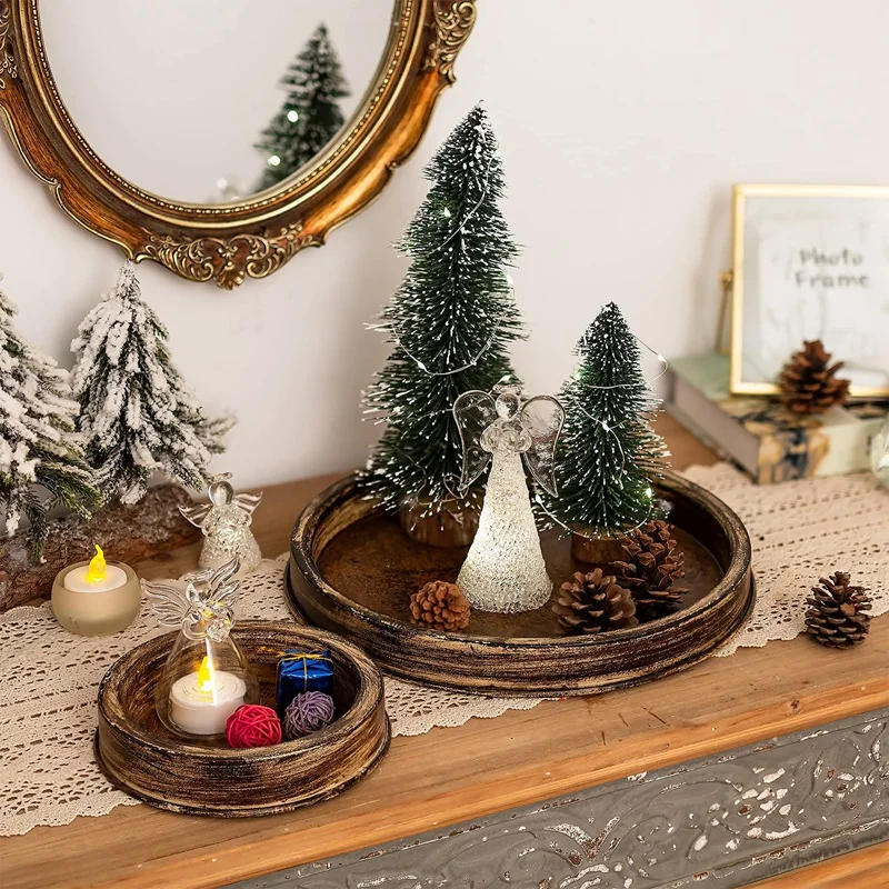 Tray Candle Plate Holder Set Of 2 Decorative Trays Small Trinket Organizer For Farmhouse Kitchen Coffee Table Home Decor
Tray Candle Plate Holder Set Of 2 Decorative Trays Small Trinket Organizer For Farmhouse Kitchen Coffee Table Home Decor