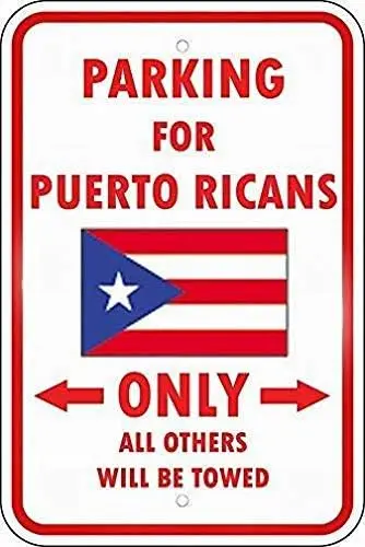 Пуэрто-Рико Country Prkng Only Puerto Rcn 8X12 Sgn Unque Tn Metl Wrnng Wll Decor Street 8x12