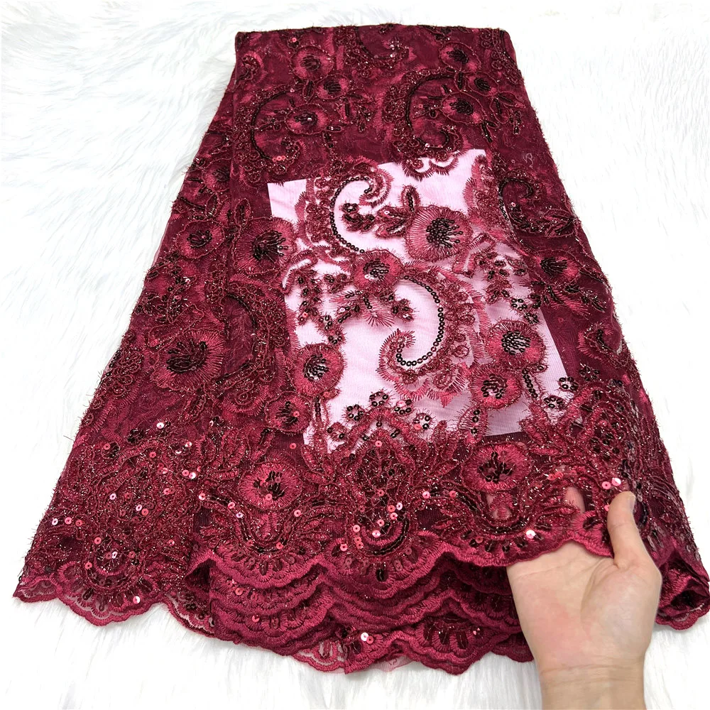 Uifelace African Lace Fabric 2023 High Quality Crocheted French Net Tulle Mesh Fabrics With Sequins 5 Yards Dresses OR4139
Uifelace African Lace Fabric 2023 High Quality Crocheted French Net Tulle Mesh Fabrics With Sequins 5 Yards Dresses OR4139