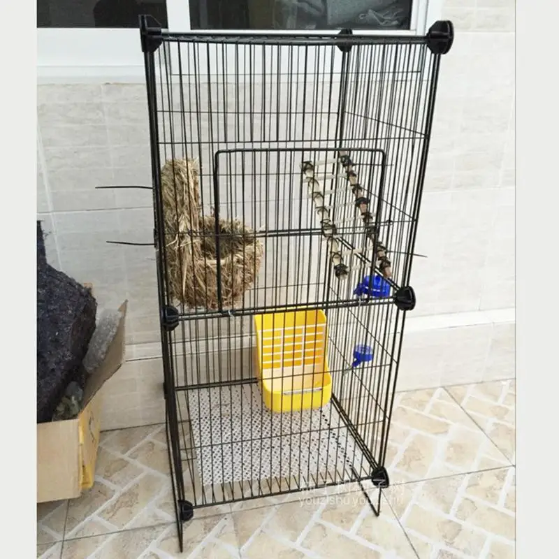 

DIY Combination Wire Mesh Pet Cage Dog Cat Rabbit Cage Multi Function Fence Iron Cage Guinea Pig Metal Hamster Cages Pet Fence