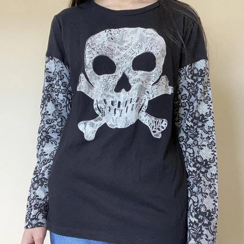Graphic Tshirt Skill Print Patchwork Long Sleeve Baggy Tees 2000s Retro Mall Goth Streetwear 90s Vintage Y2K Cyber Grunge Tops
Graphic Tshirt Skill Print Patchwork Long Sleeve Baggy Tees 2000s Retro Mall Goth Streetwear 90s Vintage Y2K Cyber Grunge Tops