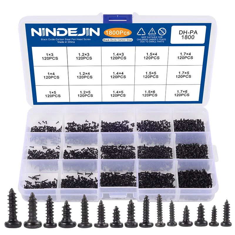 Набор винтов NINDEJIN M1 M1.2 M1.4 M1.5 M1.7 1800 шт.
Набор винтов NINDEJIN M1 M1.2 M1.4 M1.5 M1.7 1800 шт.