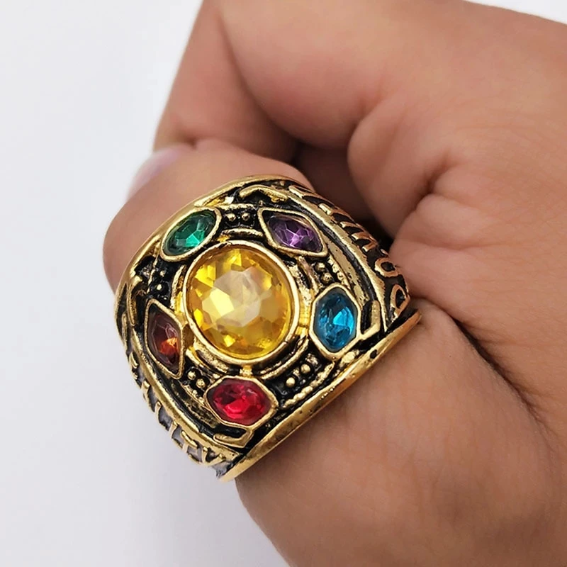 Movie Thanos Infinity Gauntlet Power Soul Cosplay Prop Alloy Ring Jewelry Gift Collection
Movie Thanos Infinity Gauntlet Power Soul Cosplay Prop Alloy Ring Jewelry Gift Collection