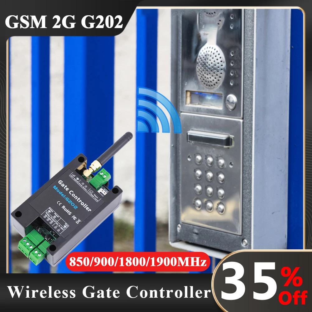 

G202 2G Remote Control 200 Users GSM Gate Opener Relay Switch Door Access Wireless Door Opener By Free Call 850/900/1800/1900MHz
