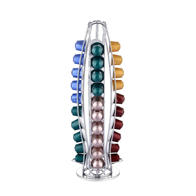 1Pc Rotatable 40Cups Coffee Pods Holder Metal Dolce Gusto Stand Capsule Storage Shelves Rack For Home Canteen Kitchen Coffeeware
1Pc Rotatable 40Cups Coffee Pods Holder Metal Dolce Gusto Stand Capsule Storage Shelves Rack For Home Canteen Kitchen Coffeeware