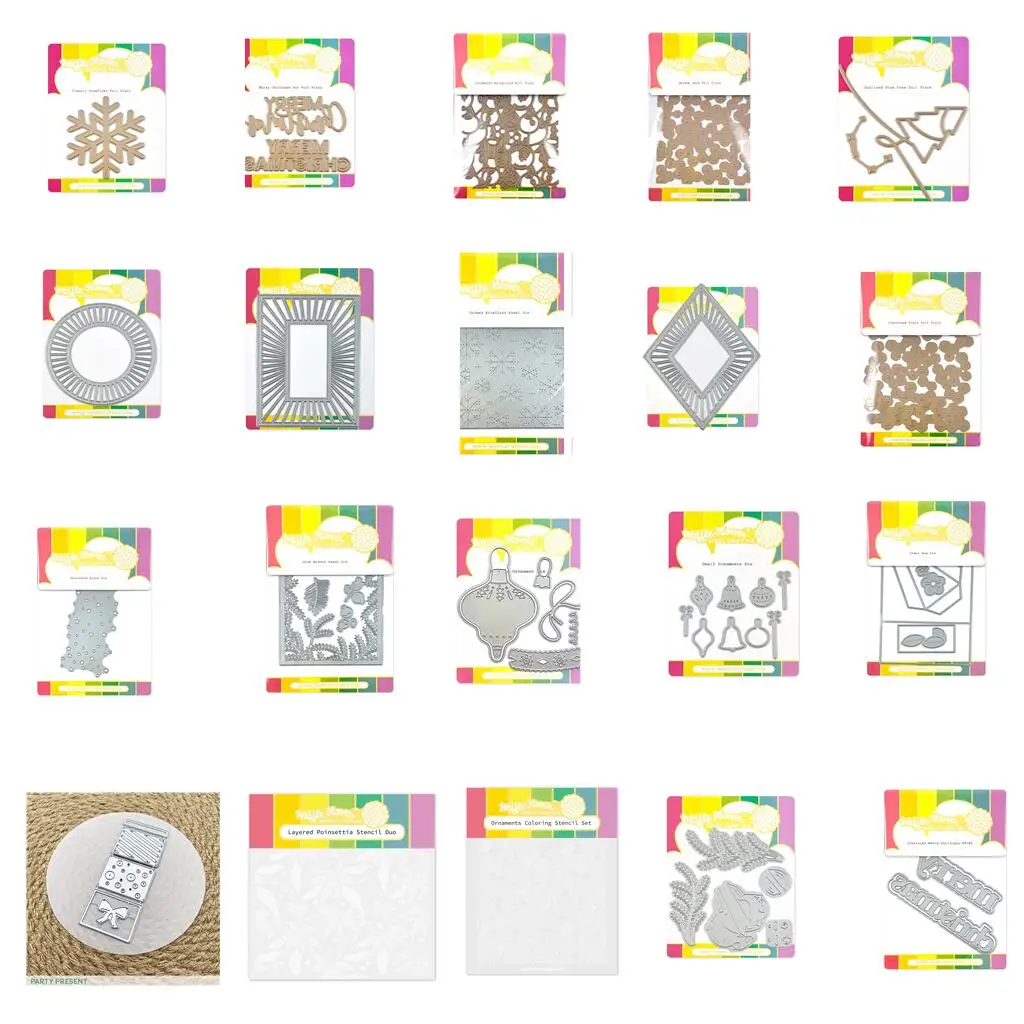 Christams Ornaments 2022 New Metal Cutting Dies Hot Foil Stencil Cut DIY Scrapbooking Paper Craft Handmade Album Card Embossing
Christams Ornaments 2022 New Metal Cutting Dies Hot Foil Stencil Cut DIY Scrapbooking Paper Craft Handmade Album Card Embossing