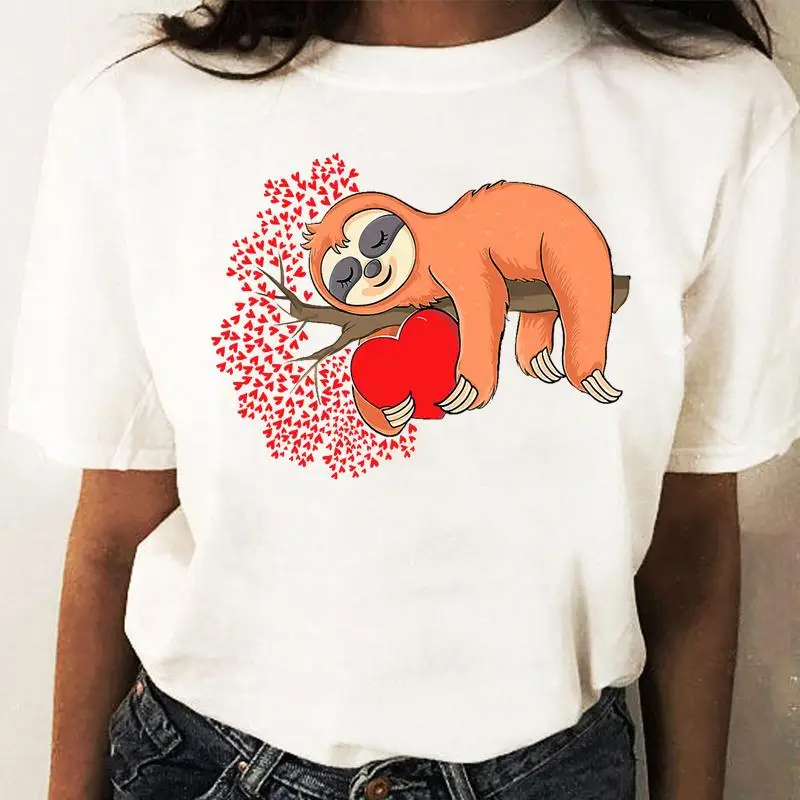 Fashion Print Sloth Love Sweet Lover T-shirts Women Cartoon Shirt Stylish Short Sleeve Graphic T Top 2022 Female Tee T-Shirt
Fashion Print Sloth Love Sweet Lover T-shirts Women Cartoon Shirt Stylish Short Sleeve Graphic T Top 2022 Female Tee T-Shirt