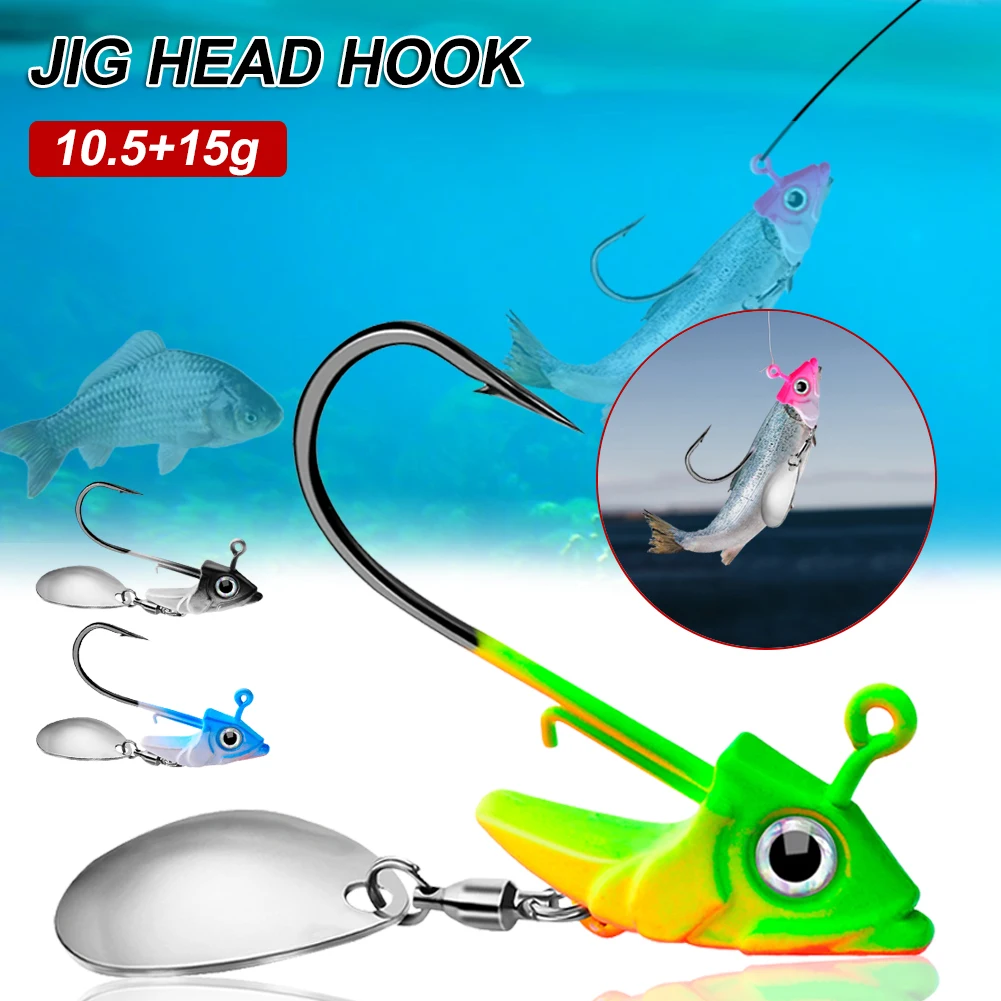 Fishing Lure Jig Head Hooks 10.5g+15g Fish Head Hook Spinnerbait Lead Head Lure Swimbait For Worm Bait Fishing Tackle Accessory
Fishing Lure Jig Head Hooks 10.5g+15g Fish Head Hook Spinnerbait Lead Head Lure Swimbait For Worm Bait Fishing Tackle Accessory