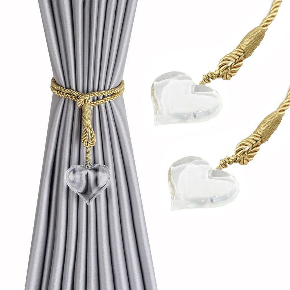2Pcs Heart Shape Curtain Tieback European Decorative Crystal Beads Curtain Buckle Curtain Accessories
2Pcs Heart Shape Curtain Tieback European Decorative Crystal Beads Curtain Buckle Curtain Accessories