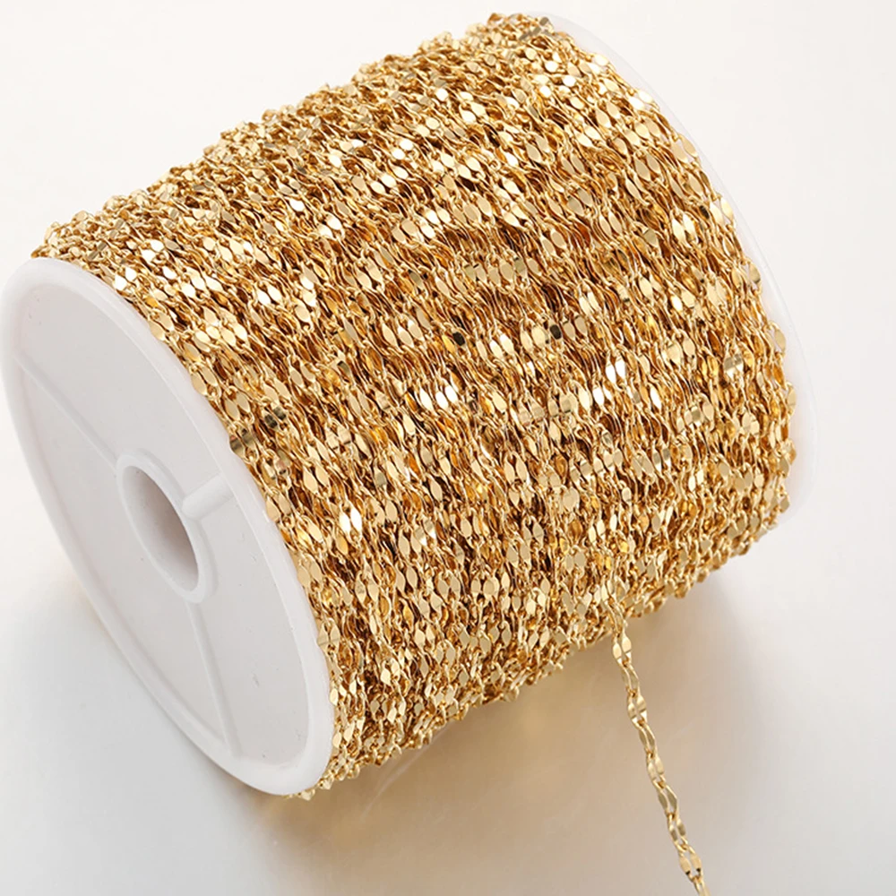 2Meters/lot Gold Stainless Steel Lips Chains for Necklace Bracelet Jewelry Making DIY Components Bulk Chain Material Accessories
2Meters/lot Gold Stainless Steel Lips Chains for Necklace Bracelet Jewelry Making DIY Components Bulk Chain Material Accessories