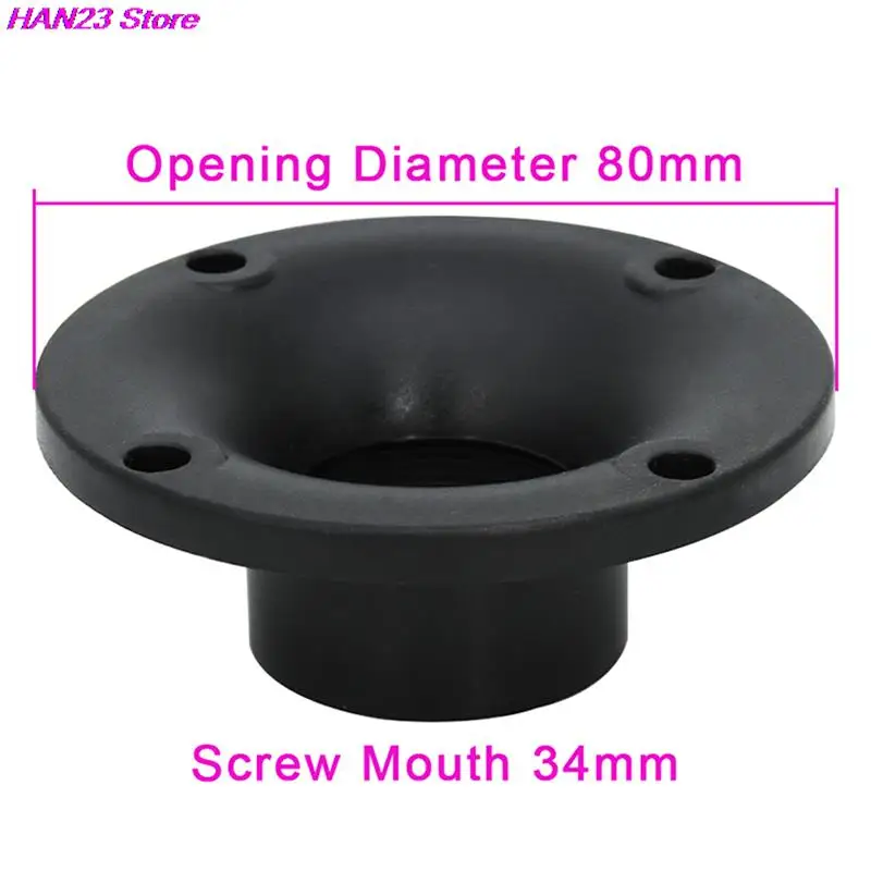 Black 3 inch 80mm Small Size Horn Tweeter Speaker Accessories Plastic Threaded Mouth 34mm Speaker Replacements Repair Parts
Black 3 inch 80mm Small Size Horn Tweeter Speaker Accessories Plastic Threaded Mouth 34mm Speaker Replacements Repair Parts