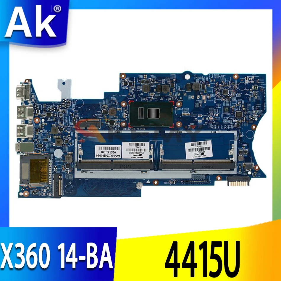 For HP PAVILION x360 14-BA 15-BR Laptop motherboard 4415U 450.0BW01.0003 924079-601 924079-001 927249-601 Motherboard
For HP PAVILION x360 14-BA 15-BR Laptop motherboard 4415U 450.0BW01.0003 924079-601 924079-001 927249-601 Motherboard