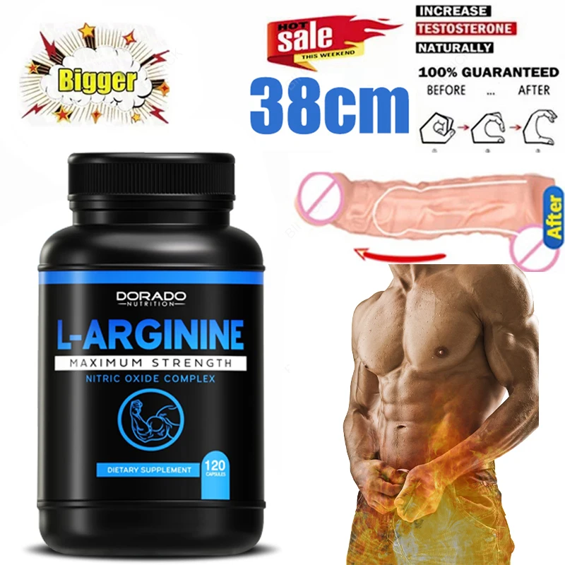 Natural L-Arginine 1600mg Supplement Nitric Oxide Complex - Stamina, Muscle & Energy - Maximum Potency Energy Booster
Natural L-Arginine 1600mg Supplement Nitric Oxide Complex - Stamina, Muscle & Energy - Maximum Potency Energy Booster
