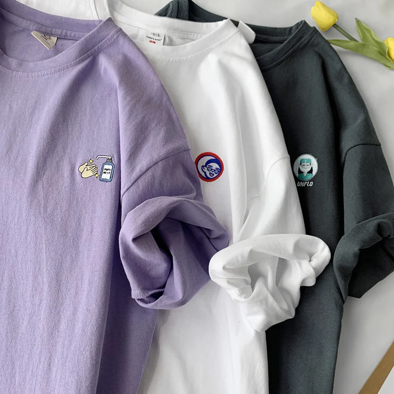 Embroidered T-shirt Women's Y2K Style Jacket O-neck Solid Multicolor Street Short Sleeve T
Embroidered T-shirt Women's Y2K Style Jacket O-neck Solid Multicolor Street Short Sleeve T