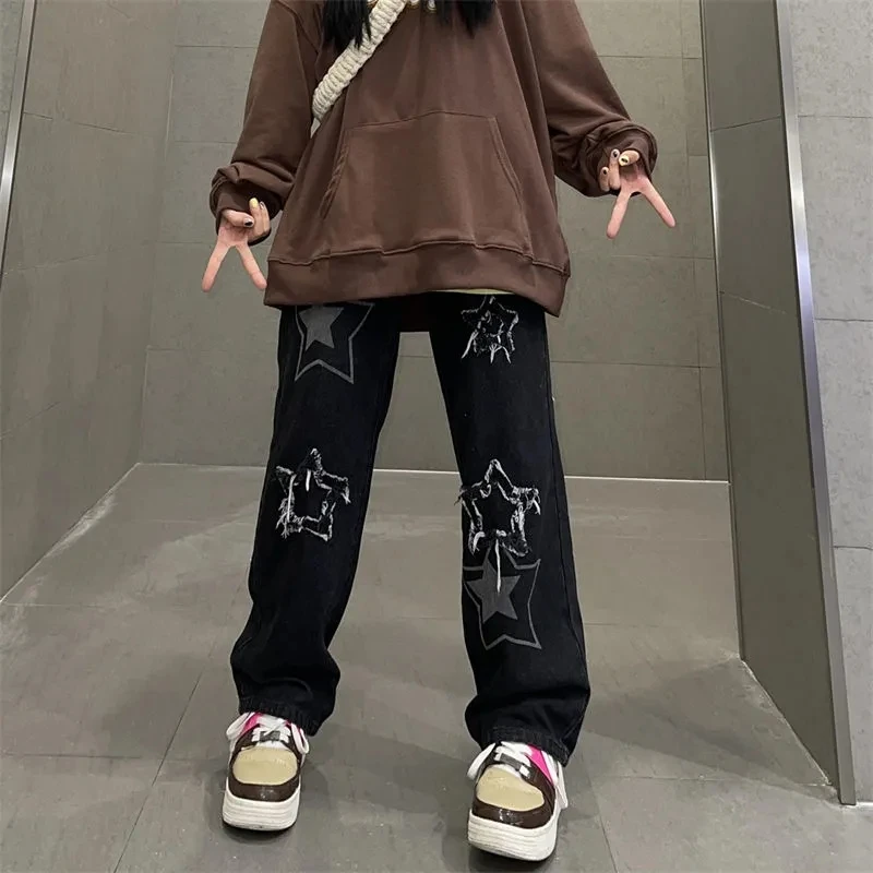 High Waist Women Jeans Vintage Streetwear Hip Hop pant Straight Baggy Trouser Ladies Wide Leg Denim Pants Y2K clothes trousers
High Waist Women Jeans Vintage Streetwear Hip Hop pant Straight Baggy Trouser Ladies Wide Leg Denim Pants Y2K clothes trousers