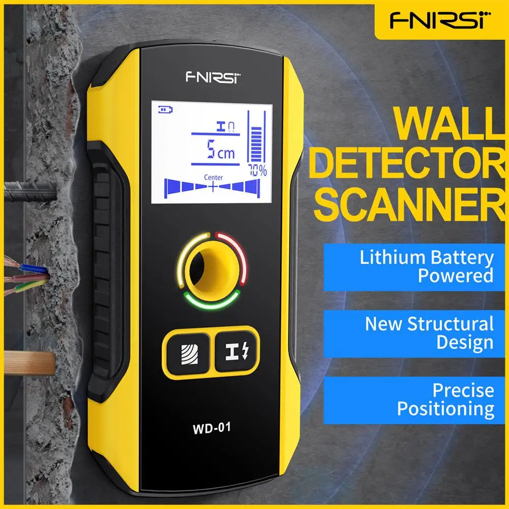 WD-01 WD-02 Metal Detector Wall Detector Scanner Wooden AC Wires Metal Pipes Rebars Detecting Tool Indicator Light Positioning
WD-01 WD-02 Metal Detector Wall Detector Scanner Wooden AC Wires Metal Pipes Rebars Detecting Tool Indicator Light Positioning