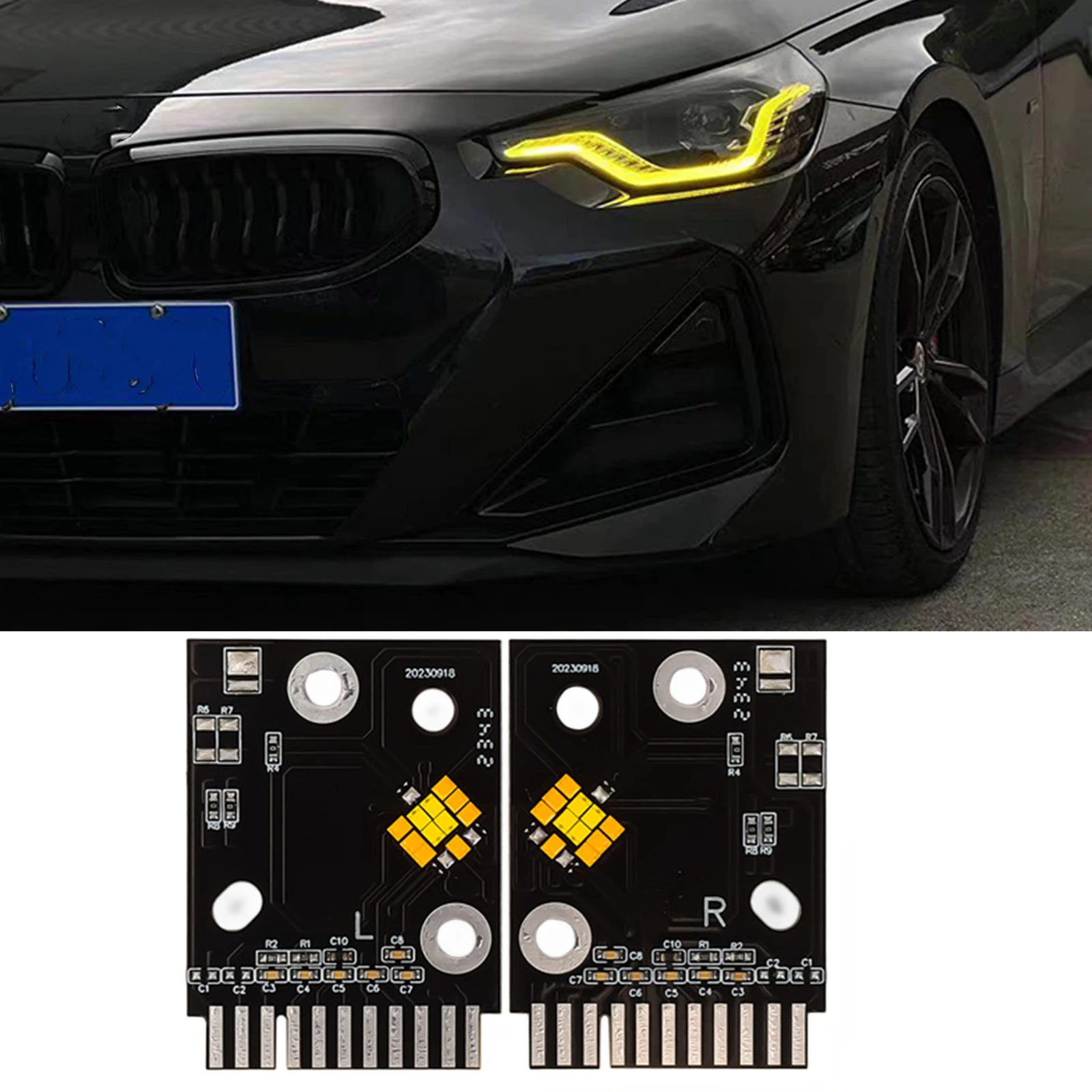 Передняя фара для BMW 2 серии G87 M2 M240i 220 225 230-2022 передняя искусственные DRL дневная