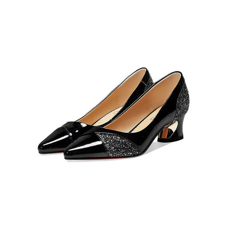 Женские модные офисные туфли GAOYYN 2023 высокого качества со змеиным узором, черные туфли из искусственной кожи, женские крутые туфли на высоком каблуке
Женские модные офисные туфли GAOYYN 2023 высокого качества со змеиным узором, черные туфли из искусственной кожи, женские крутые туфли на высоком каблуке