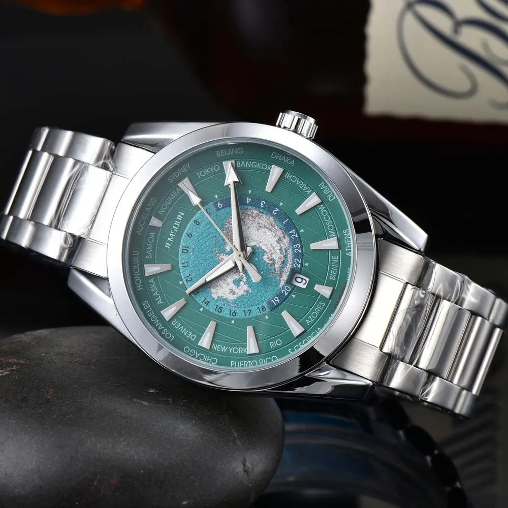 

Top Brand Watches For Mens Business Global Time Quartz Watch Luxury Multiple Time Zones Original Brand Automatic Date AAA Clocks