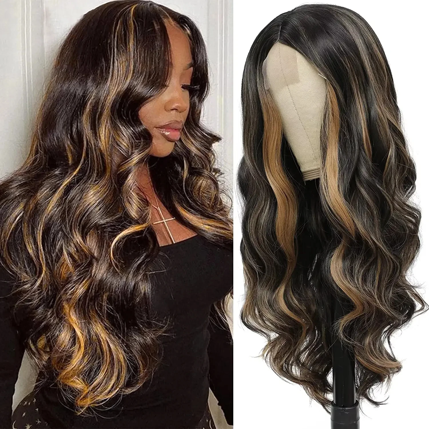 Длинные волнистые парики на сетке для чернокожих женщин, синтетические волосы с высокой подсветкой, средняя часть тела, волнистые кружевны...
Длинные волнистые парики на сетке для чернокожих женщин, синтетические волосы с высокой подсветкой, средняя часть тела, волнистые кружевны...