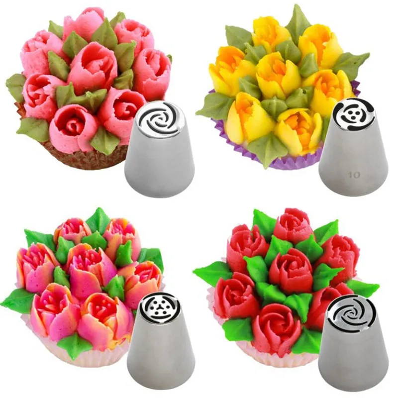 Russian Tulip Icing Piping Nozzles Stainless Steel Flower Cream Pastry Tips Nozzles Bag Cupcake Cake Decorating Tools Molds 1pc
Russian Tulip Icing Piping Nozzles Stainless Steel Flower Cream Pastry Tips Nozzles Bag Cupcake Cake Decorating Tools Molds 1pc