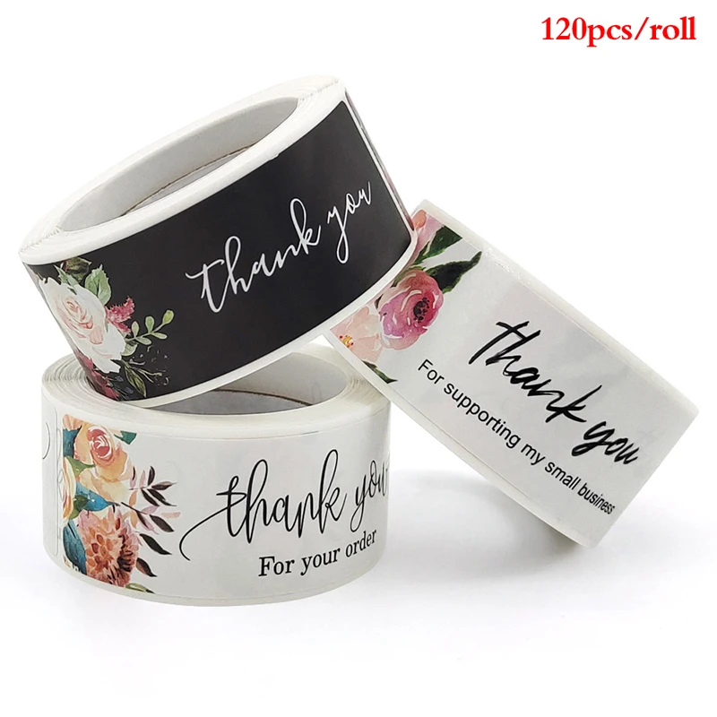 New 120pcs/roll Thank You for Your Order Floral Sticker Label Sealing Sticker Labels 
New 120pcs/roll Thank You for Your Order Floral Sticker Label Sealing Sticker Labels