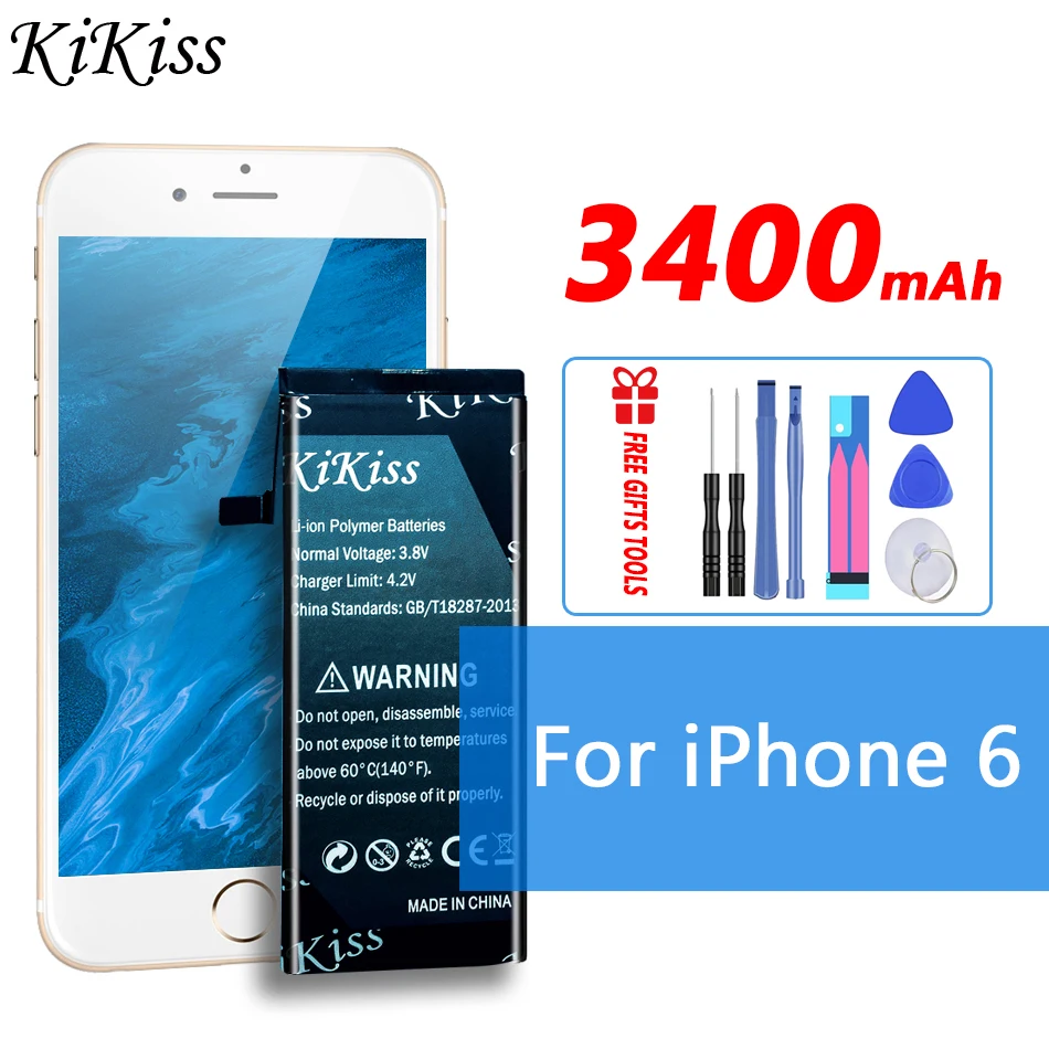 Аккумулятор большой емкости на 3400 мАч для iPhone 6, Сменный аккумулятор для Apple iPhone 6, аккумулятор большой емкости + Бесплатные инструменты
Аккумулятор большой емкости на 3400 мАч для iPhone 6, Сменный аккумулятор для Apple iPhone 6, аккумулятор большой емкости + Бесплатные инструменты