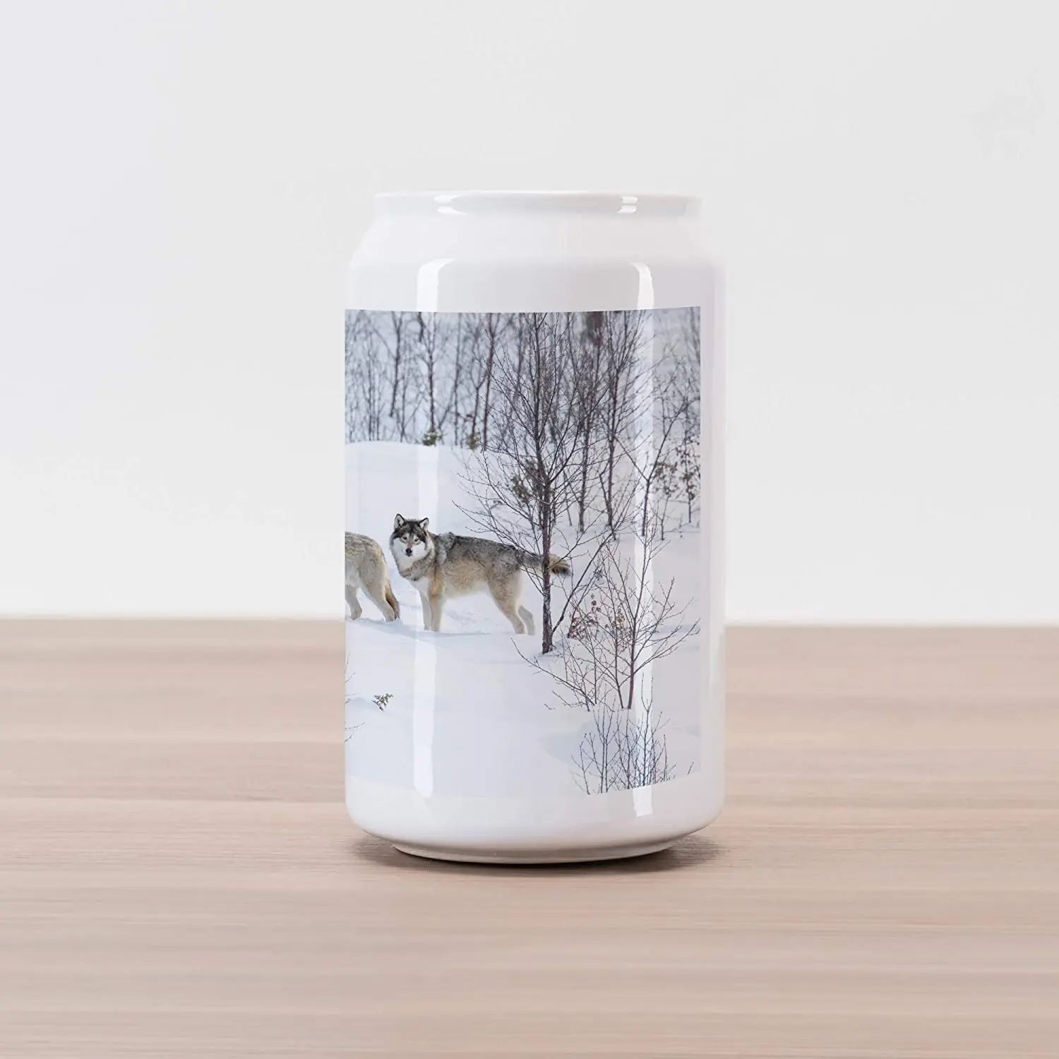 Cola Can Shape Piggy Bank Wild Wolves Walking Northern Animals Design Ceramic Cola Shaped Coin Box Money Bank for Cash Saving
Cola Can Shape Piggy Bank Wild Wolves Walking Northern Animals Design Ceramic Cola Shaped Coin Box Money Bank for Cash Saving