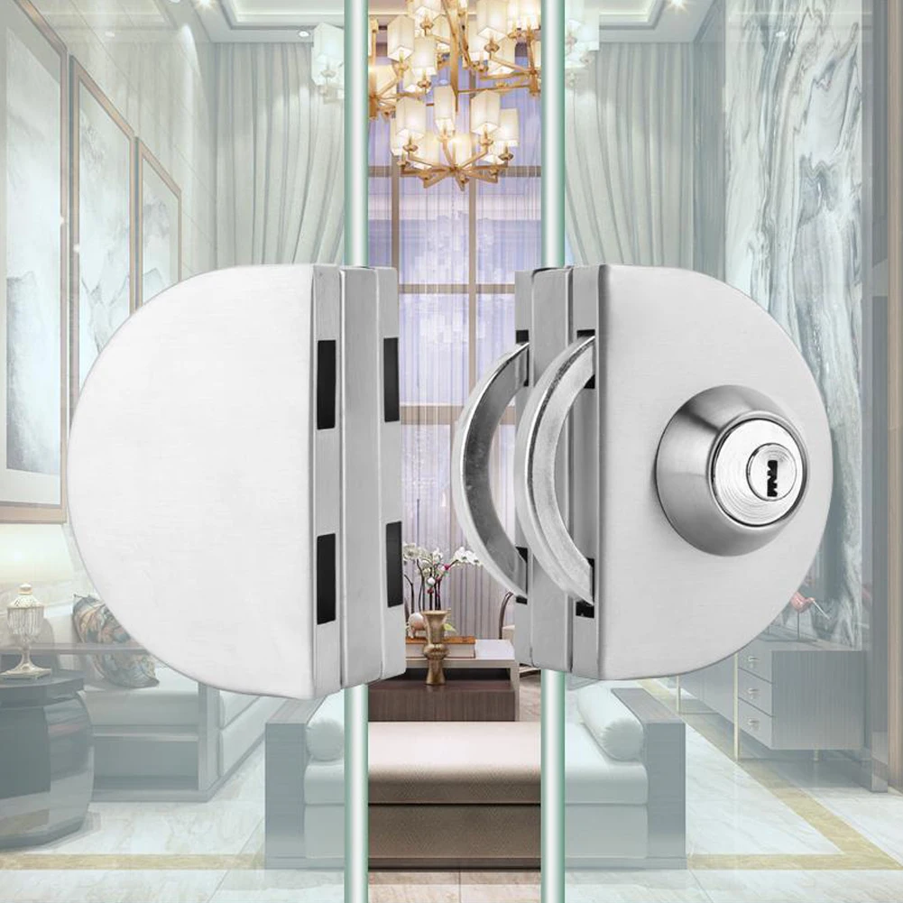 1Pc Stainless Steel Glass Door Lock Glass Latch W/ Key Double Bolts No Punching Sliding Control 8-12mm Glass Thickness
1Pc Stainless Steel Glass Door Lock Glass Latch W/ Key Double Bolts No Punching Sliding Control 8-12mm Glass Thickness