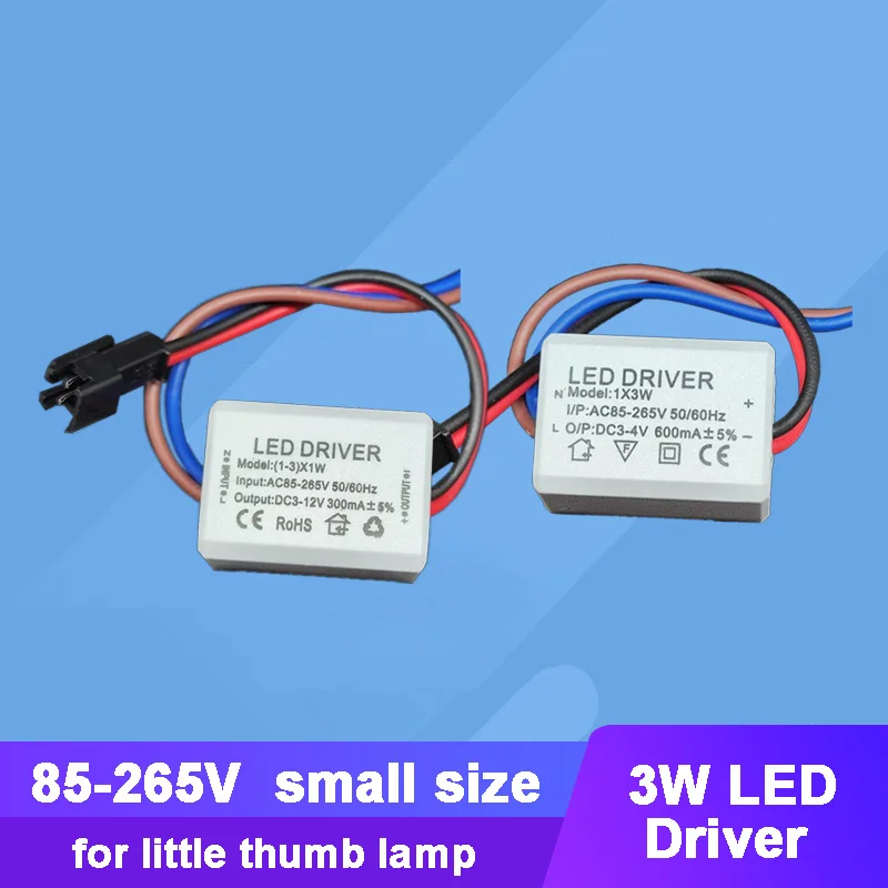 

AC 85V - 265V Small Size Constant Current Power Supply LED Driver for 1W - 3W Ceiling Thumb Light Lamp