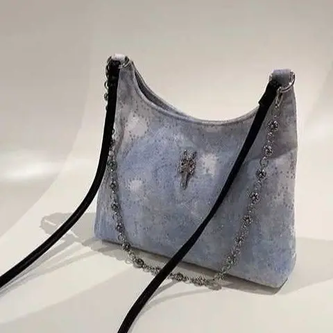 Fashion Y2k Harajuku Style Metal Cross Large Capacity Tote Bag Denim Print Flowers Shoulder Bags Crossbody Bag Purses Handbags
Fashion Y2k Harajuku Style Metal Cross Large Capacity Tote Bag Denim Print Flowers Shoulder Bags Crossbody Bag Purses Handbags