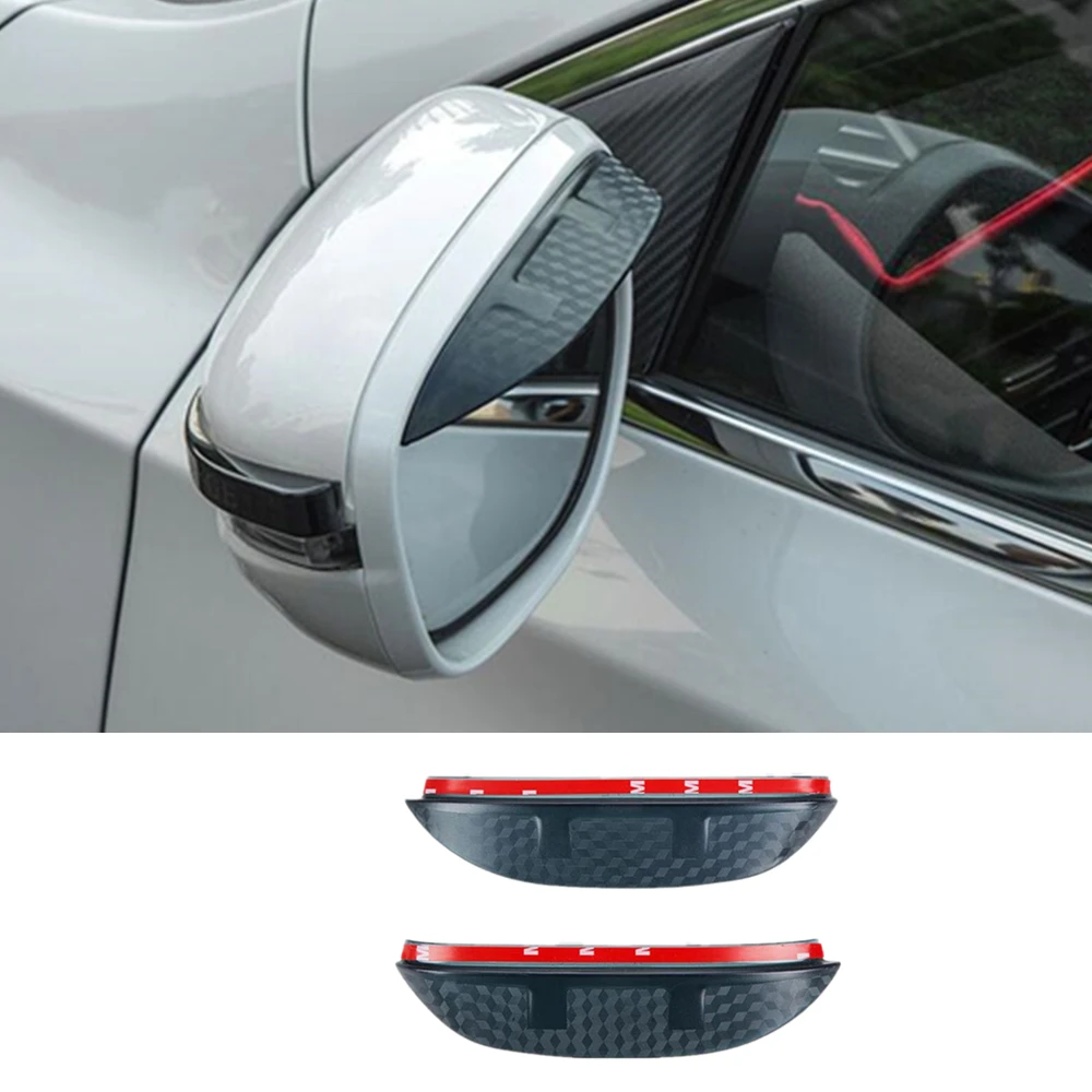 

Car Rear Rearview Side Glass Mirror Trim Frame Rain Shield Sun Visor Shade Eyebrow For Subaru XV 2012 2013 2014 2015 2016 2017