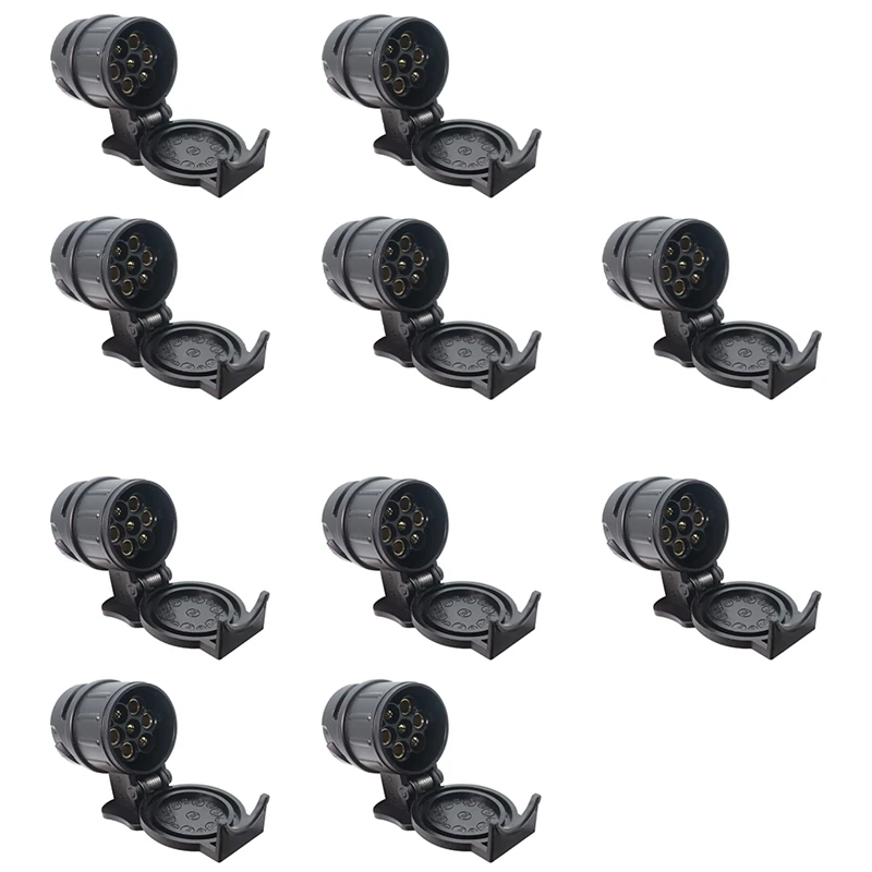 10Pcs 12V 7 Pin Car Trailer Socket RV Power Cord Socket Waterproof Connector For RV Euro Truck
10Pcs 12V 7 Pin Car Trailer Socket RV Power Cord Socket Waterproof Connector For RV Euro Truck